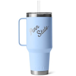 Yeti big sky blue 42oz mug with straw and script Penn State
